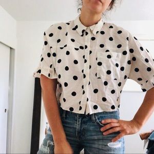 Top Shop polkadot crop top